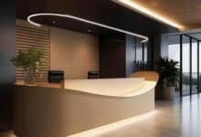 Office reception table design