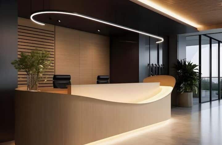 Office reception table design